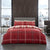 11165637 printed duvet set bardsley check single red 1 1