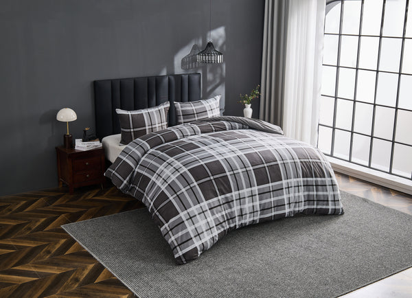 GC Printed Ferdi Tartan Check Duvet Cover Set