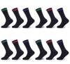 12PK MENS MELANGE BOOT SOCKS