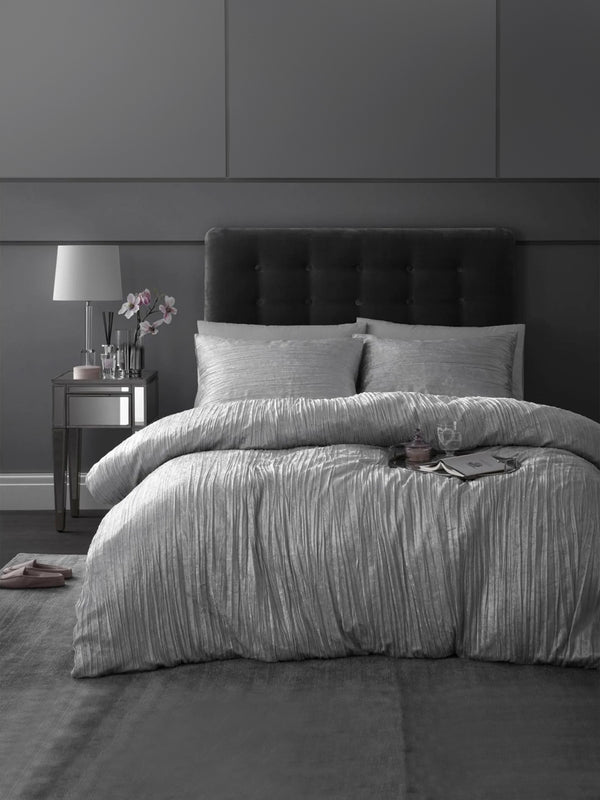 Crinkle Velvet Duvet Cover Set