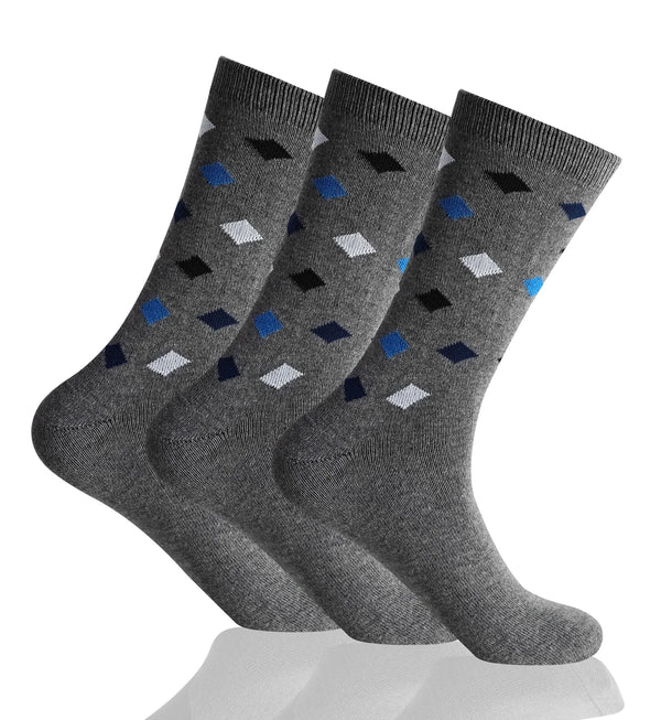 GC Men's Triangular Pattern Dress Socks – 12 Pack