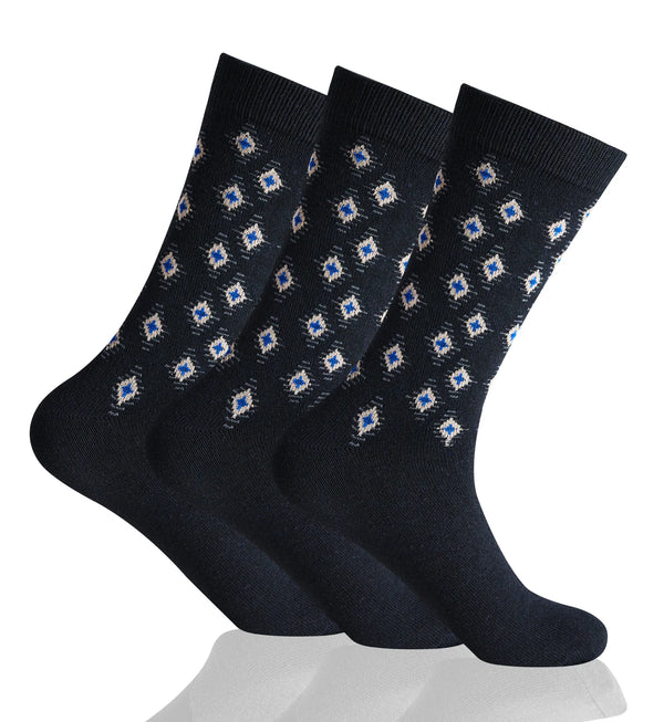 GC Men's Triangle Pattern Dress Socks – 12 Pack