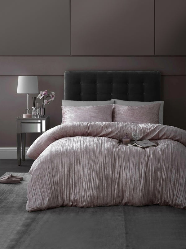 Crinkle Velvet Duvet Cover Set