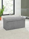 STORAGE BOX RIBBED GREY