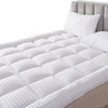 10Cm Satin Stripe Mattress Topper