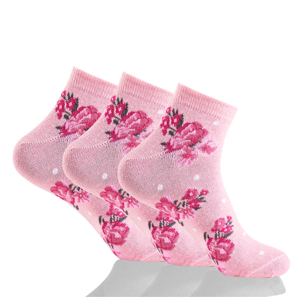 GC Women's Rose Print Socks – 12 Pack