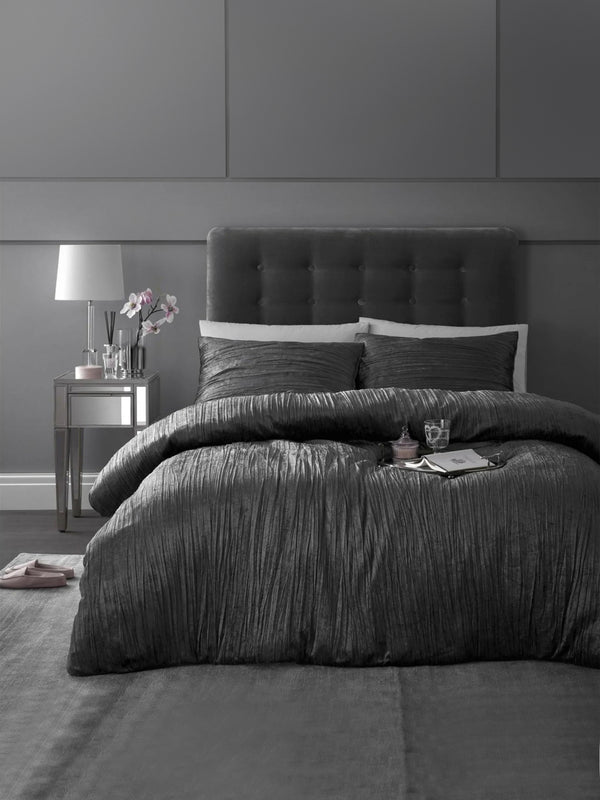 Crinkle Velvet Duvet Cover Set