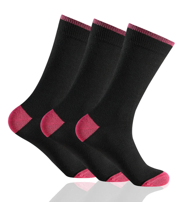 GC Women's Cotton-Rich Reinforced Heel & Toe Socks – 12 Pack