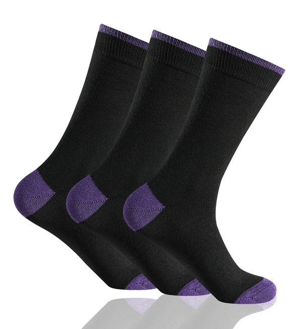 GC Women's Cotton-Rich Reinforced Heel & Toe Socks – 12 Pack