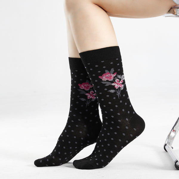GC Women's Floral Print Cotton Socks – 12 Pack