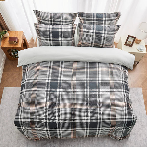 Conall Check PrintedDuvet Set