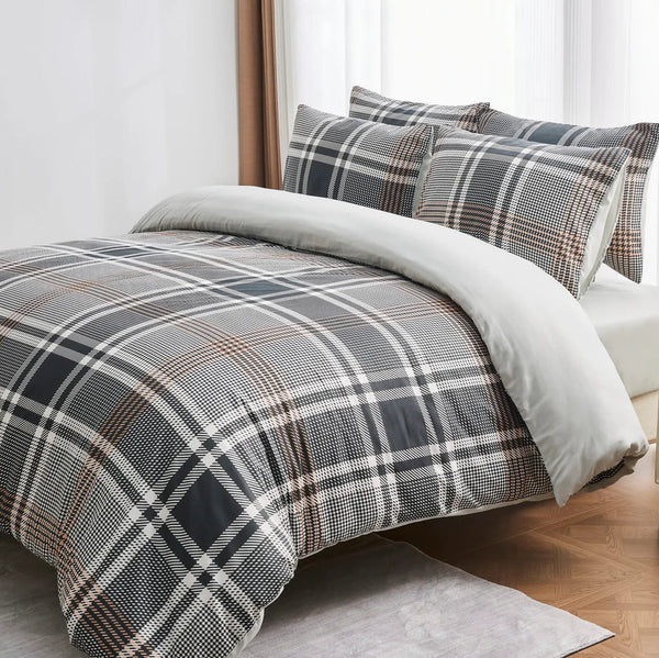 Conall Check PrintedDuvet Set