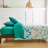 Flossy Floral Damask Printed Duvet Set