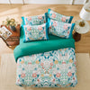 Flossy Floral Damask Printed Duvet Set