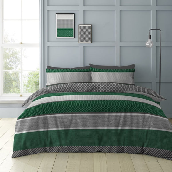 GC Reversible Woodland Geometric Duvet Cover Set