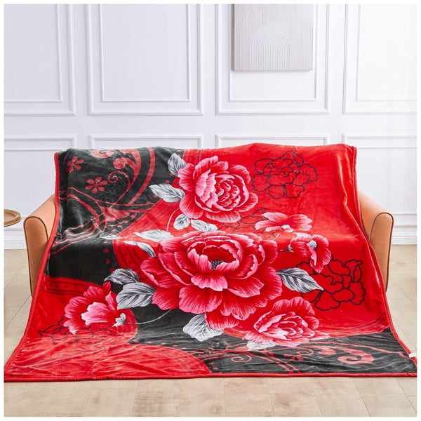 GC Reversible Heavyweight Floral Blanket