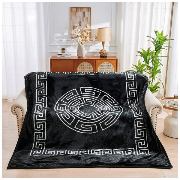 GC Premium Greek Key Throw Blanket
