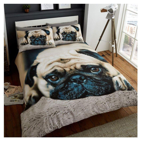 GC 3D Cute Pug Duvet Cover Set