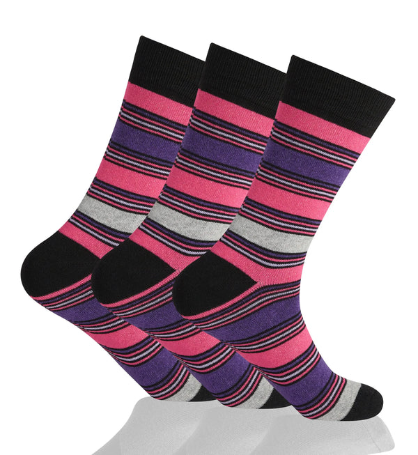 GC Men's Cotton-Rich Radiant Stripe Socks – 12 Pack