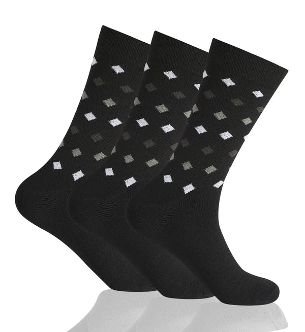 GC Men's Diabetic Comfort Diamond Stripe Socks – 12 Pack