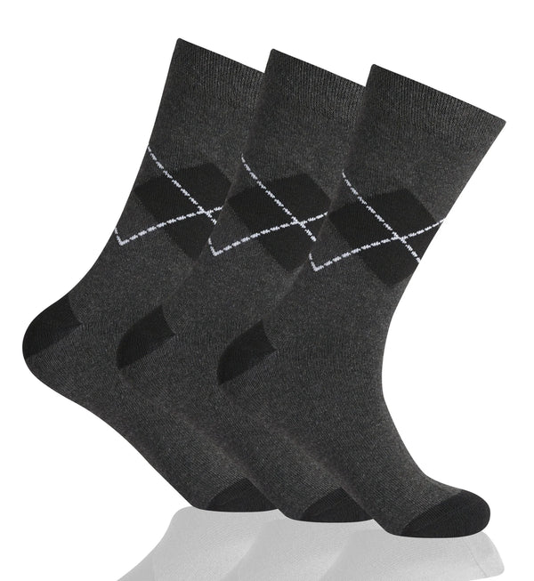 GC Men's Diabetic Comfort Argyle Socks – 12 Pack