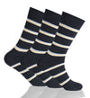 GC Men's Diabetic Comfort Striped Socks – 12 Pack