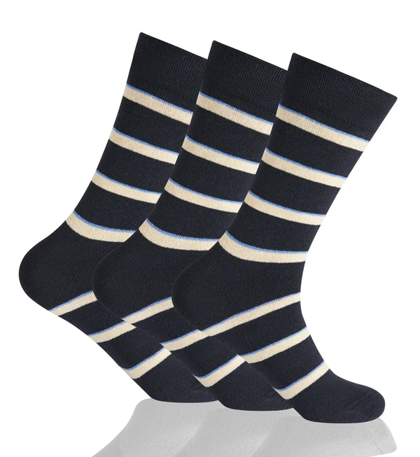 GC Men's Diabetic Comfort Striped Socks – 12 Pack