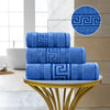 GC Greek Border Cotton Towels – Soft Absorbent Bathroom Towel Collection