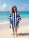 GC Adult Cabana Stripe Hooded Poncho