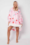 Printed Adult Hoodie - Cherries Hoodie-Pink