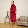 Fleece Plain Bathrobes for Men & Women
