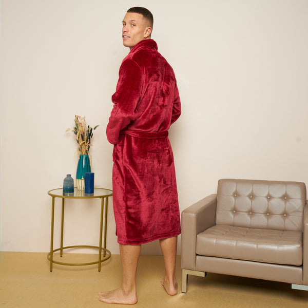 Fleece Plain Bathrobes for Men & Women