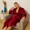 Fleece Plain Bathrobes for Men & Women