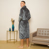 Fleece Plain Bathrobes for Men & Women