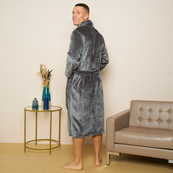 Fleece Plain Bathrobes for Men & Women