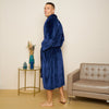 Fleece Plain Bathrobes for Men & Women