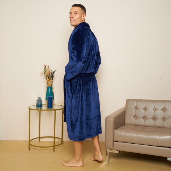 Fleece Plain Bathrobes for Men & Women