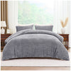GC Modern Ribbed Duvet Cover Set