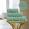 GC Greek Border Cotton Towels – Soft Absorbent Bathroom Towel Collection
