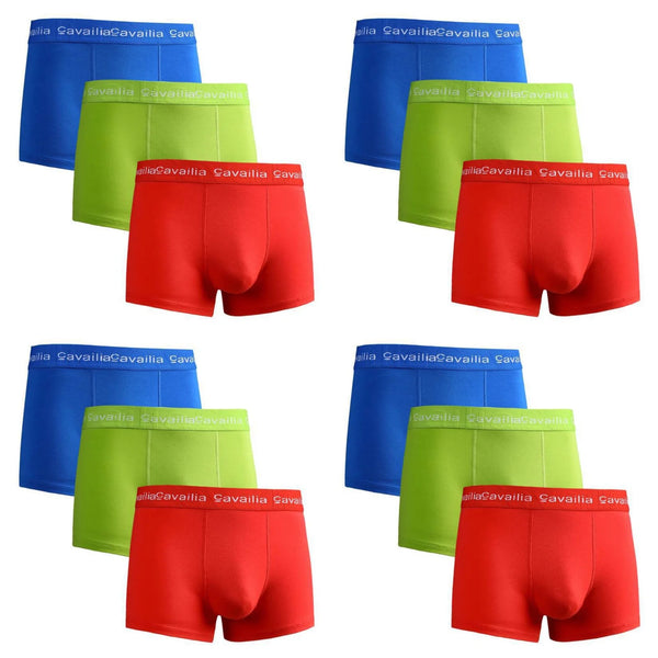 GC Men's Relaxed Fit Cotton Boxer Shorts – 12 Pack