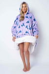 Printed Adult Hoodie - Hummingbird Hoodie-Lilac
