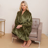 Fleece Plain Bathrobes for Men & Women