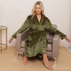 Fleece Plain Bathrobes for Men & Women