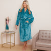 Fleece Plain Bathrobes for Men & Women