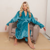 Fleece Plain Bathrobes for Men & Women