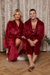 Fleece Plain Bathrobes for Men & Women