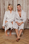 Fleece Plain Bathrobes for Men & Women