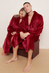 Fleece Plain Bathrobes for Men & Women