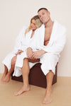 Fleece Plain Bathrobes for Men & Women