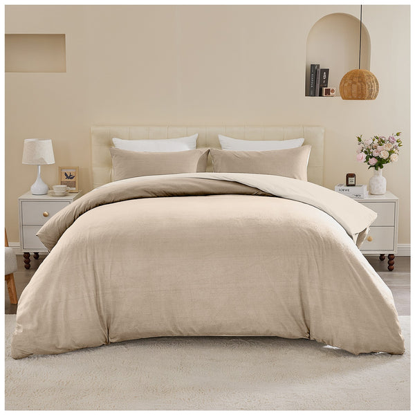 GC Soft Touch Plain Reversible Duvet Cover Set